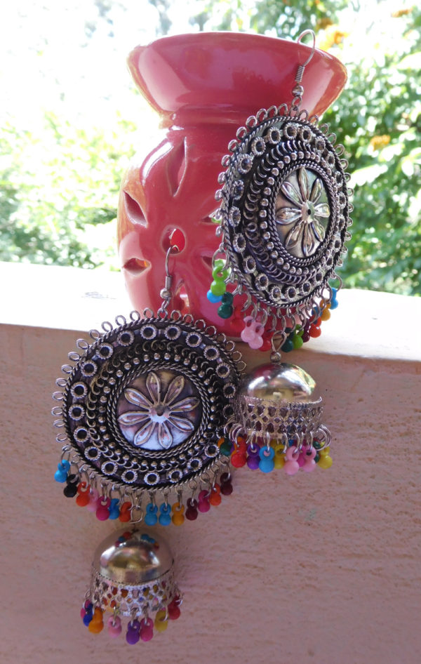 Multicolored Round Earring