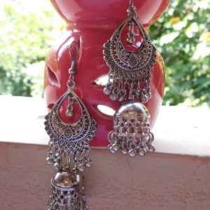 Oxidised Hanging Earring