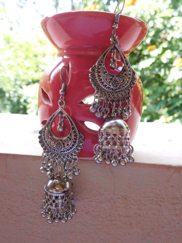 Oxidised Hanging Earring